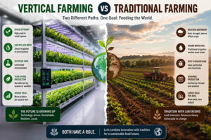 Vertical Farming vs Traditional Farming